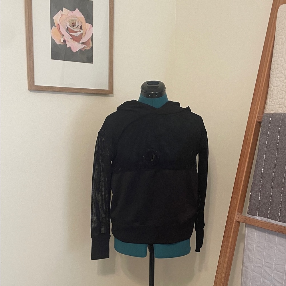 Black RBX Hoodie with Mesh Chest and Sleeves Size Small